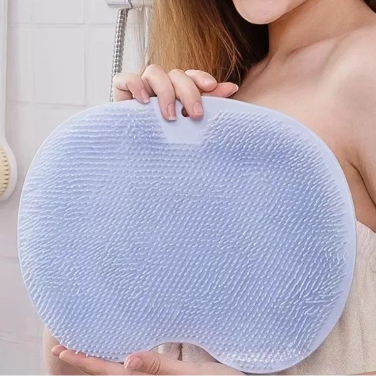 Wall-Mounted Silicone Back & Body Scrubber – Spa Shower Massager