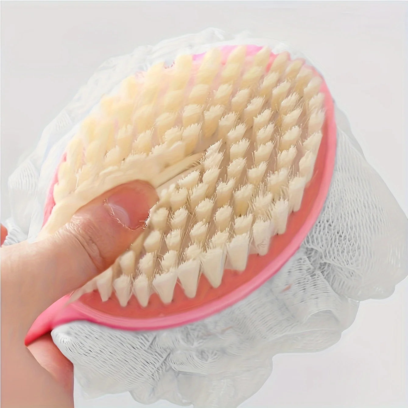 Soft Exfoliating Body Brush with Long Handle – Deep Clean & Massage