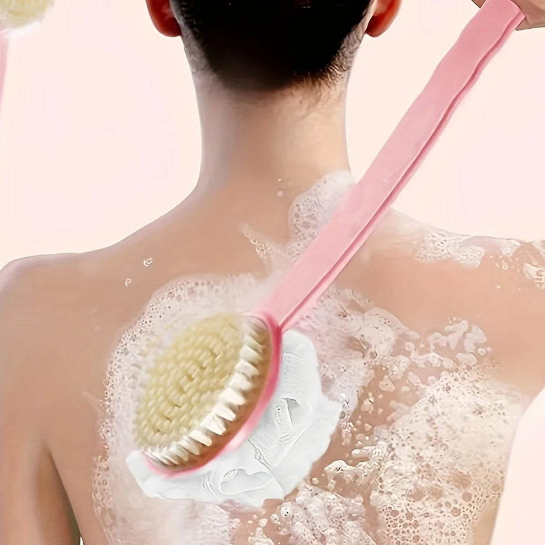 Soft Exfoliating Body Brush with Long Handle – Deep Clean & Massage