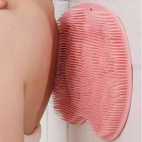 Wall-Mounted Silicone Back & Body Scrubber – Spa Shower Massager