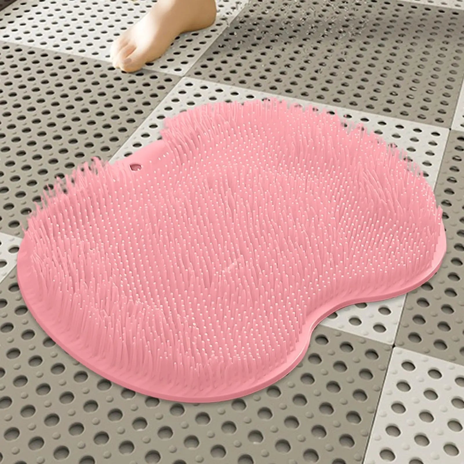 Wall-Mounted Silicone Back & Body Scrubber – Spa Shower Massager